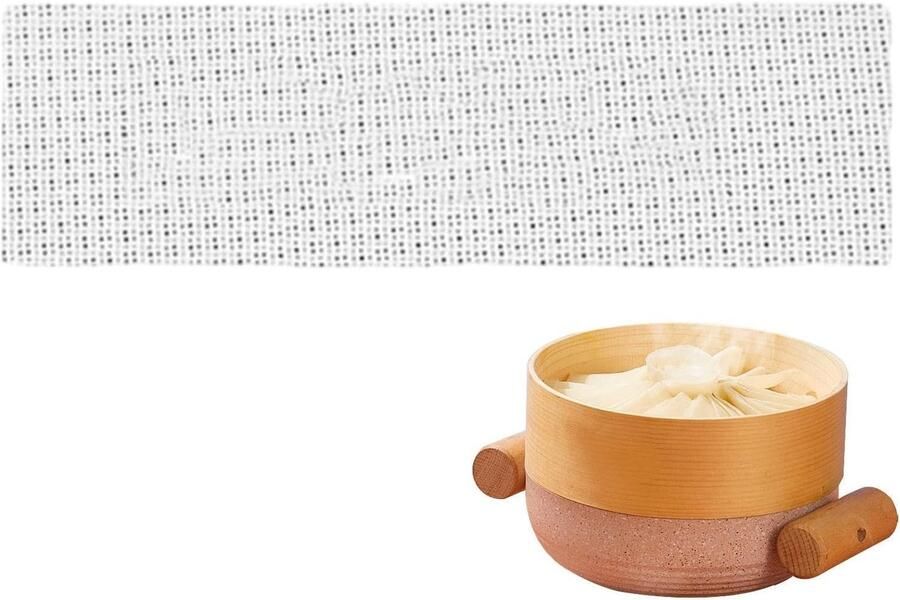 Stoomboot voering mat Knedel gaas Gezond koken Antiaanbaklaag 33 x 53 cm Wit