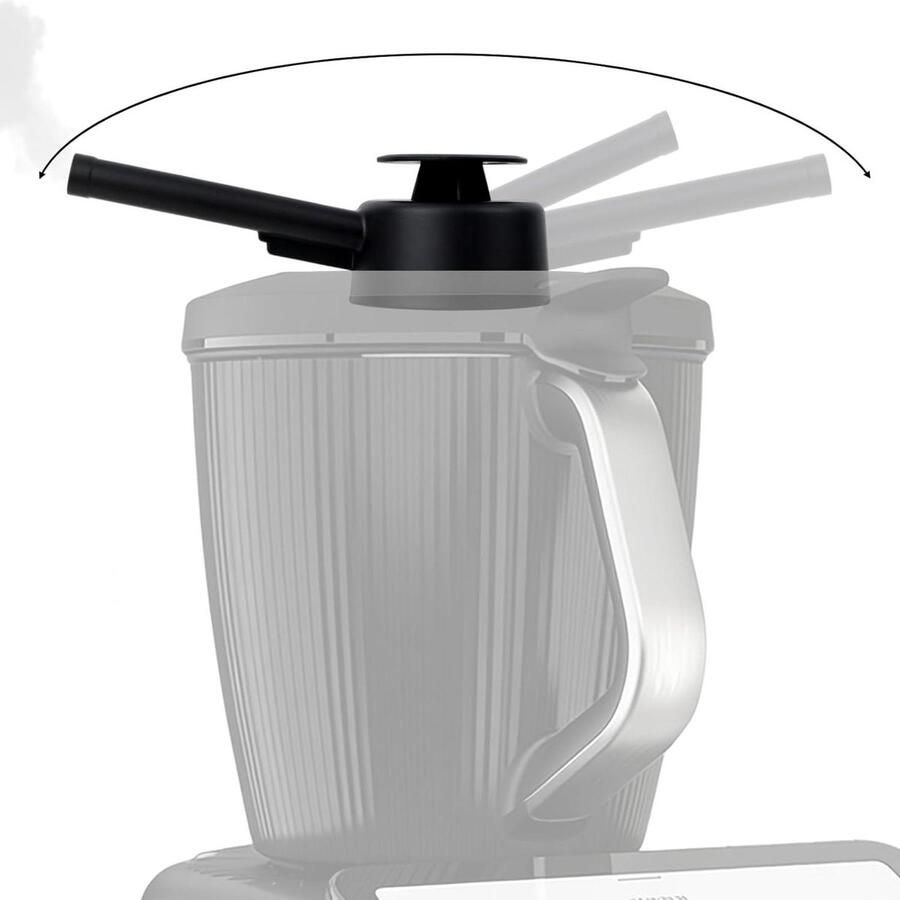 Stoomgeleider Keukenmachine accessoire Keukenkast beschermen 360 graden draaibaar 18 cm lengte Zwart
