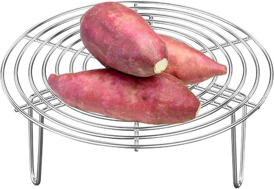 Stoomhouder Pan Stoominzet Kookpan Gezond Koken Verdikt Roestvrij Staal 20 x 7 cm Zilverkleurig