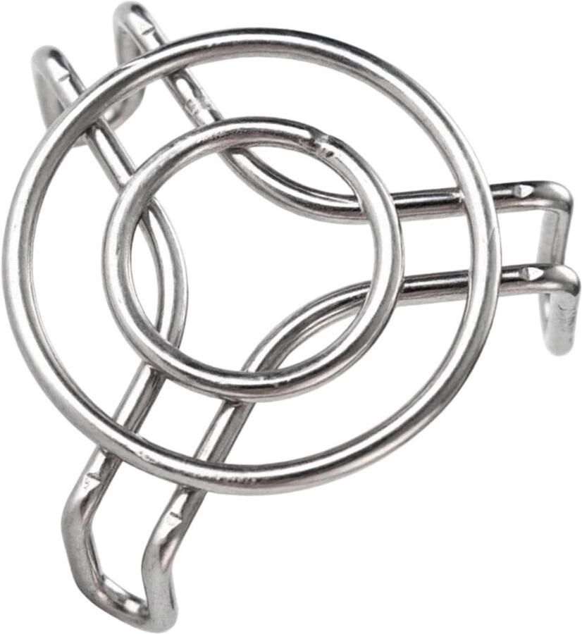 Stoomrek Keuken Stoominzet Pan Gezond Koken Roestvrij Staal 6 x 6 cm Zilver