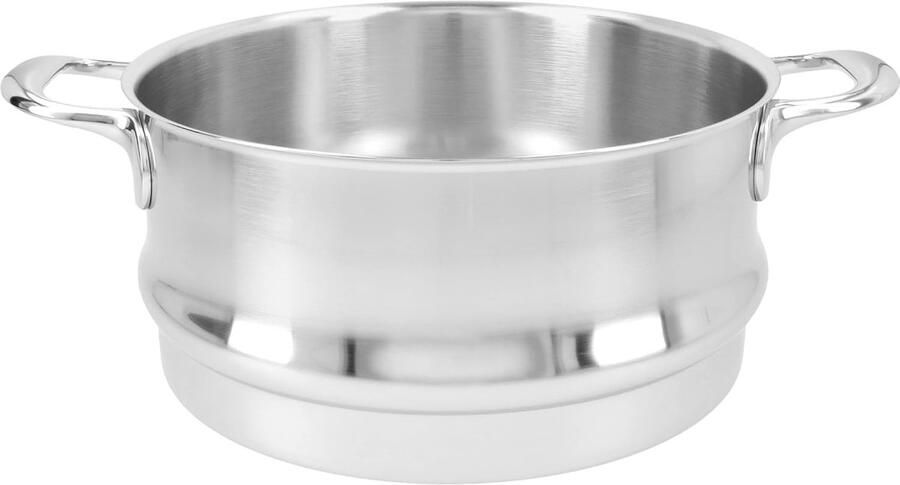 Stoominzet Pan Kookinzet RVS Gezond Koken Stapelbaar Ontwerp 24 cm Zilverkleurig