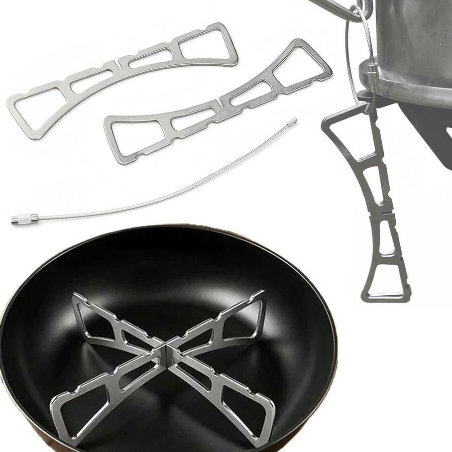 Stoominzet Pan Kruisstandaard Inzet Gezond Koken Opvouwbaar RVS 2 Stuks Zilver