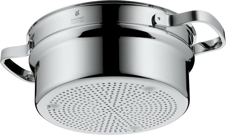 Stoominzet Pan Stoommand RVS Gezond Koken Hittebestendig 250°C 20 cm Diameter Zilverkleurig