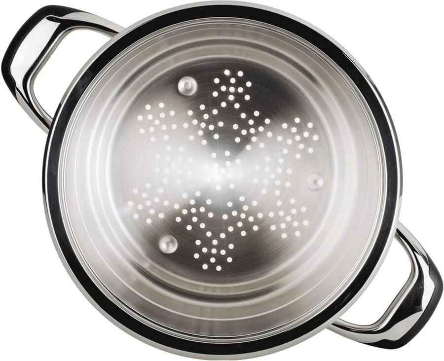 Stoominzet Pan Stoommand RVS Gezond Koken RVS 18 10 Materiaal 24 cm Diameter Zilverkleurig