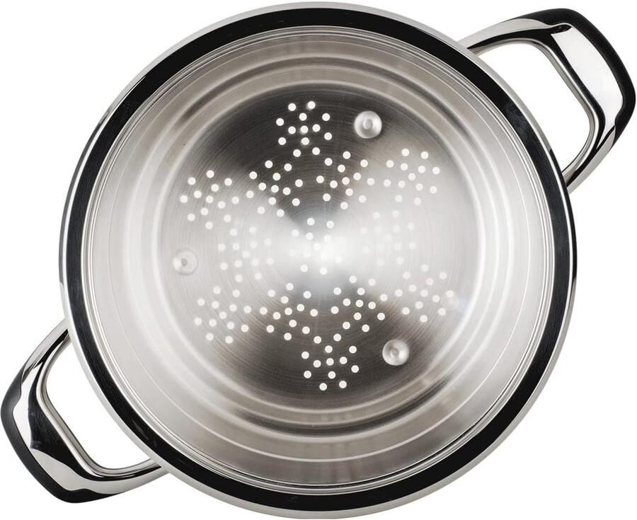 Stoominzet Pan Stoommand RVS Gezond Koken RVS 18 10 Materiaal 24 cm Diameter Zilverkleurig