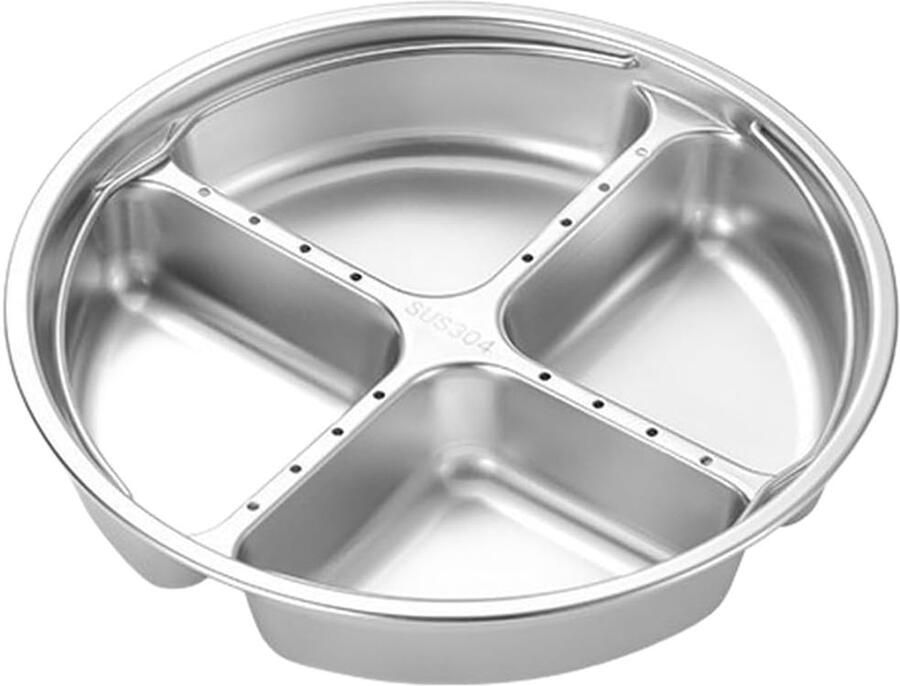 Stoominzet Rijstkoker Apparaat Accessoire Apart Koken Smaakgescheiden Drie Lagen 23 x 23 x 5 cm Zilver