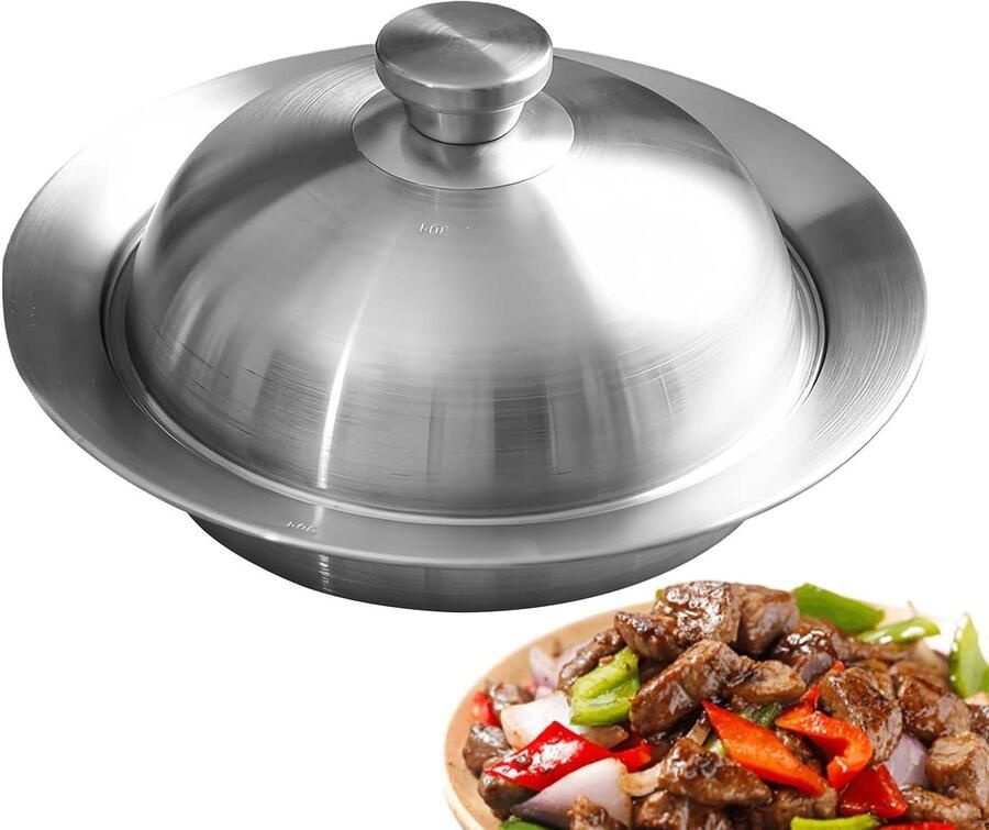 Stoominzet Roestvrijstaal Stoommand Zeef Gezond Koken Veelzijdig Ontwerp 28 cm Zilver