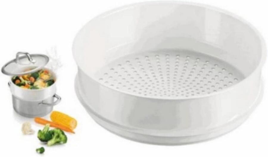Stoominzet Ronde Kookaccessoire Gezond Koken Veelzijdig Gebruik Niet Gespecificeerd Wit