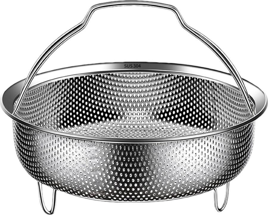 Stoominzet RVS 304 voor Snelkookpan Stoommand met Handvatten (14 18 22 CM)