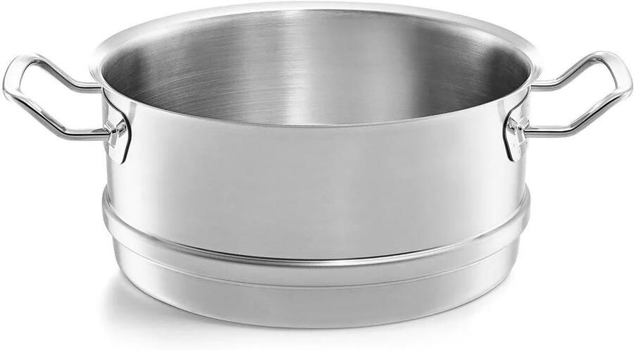 Stoominzet RVS Inductie Stomer Gezond Koken Gemaakt in Duitsland 24 cm Zilverkleurig