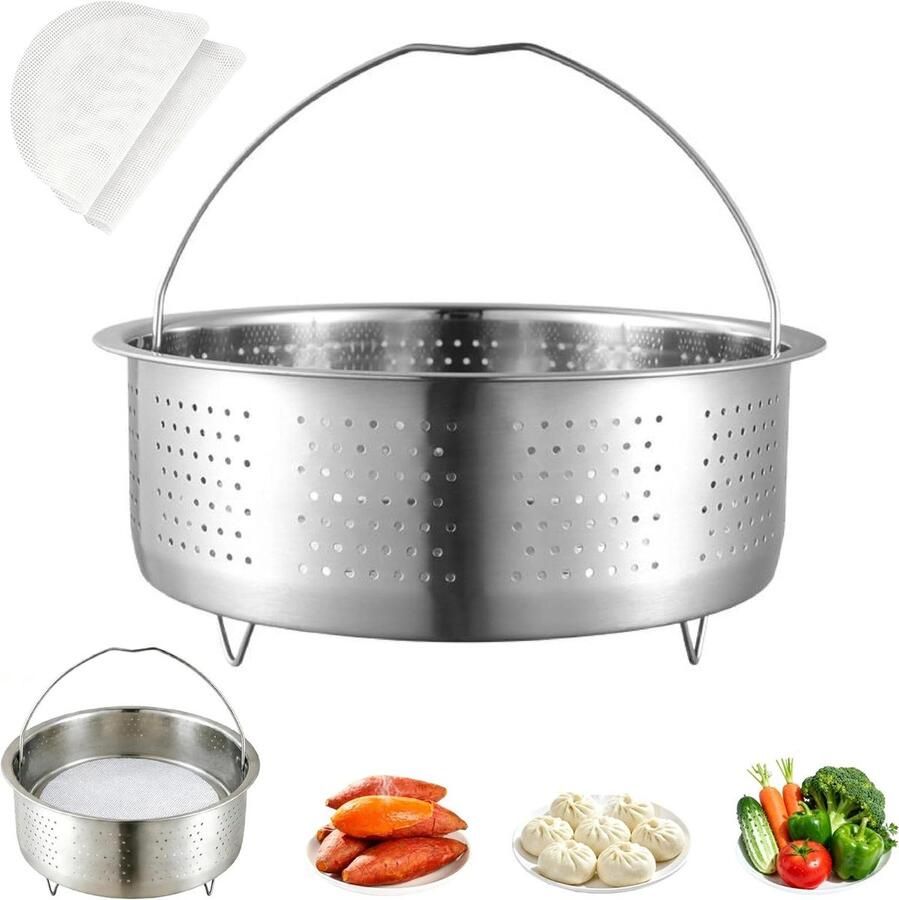 Stoominzet RVS Pan Accessoire Gezond Koken 304 Roestvrij Staal 17.5 cm Diameter