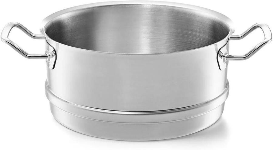 Stoominzet RVS Perforatie Pan Gezond Koken Made in Germany Ø 24 cm Zilver