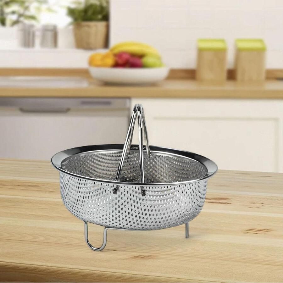 Stoominzet RVS Stoommand Stoompan Gezond Koken 304 Roestvrij Staal 20 x 18 x 10 cm Zilver