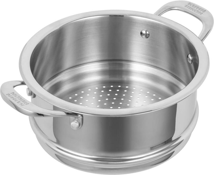 Stoominzet RVS Stoommand Vergiet Gezond Koken Universele Pasvorm 18 cm Diameter Zilver