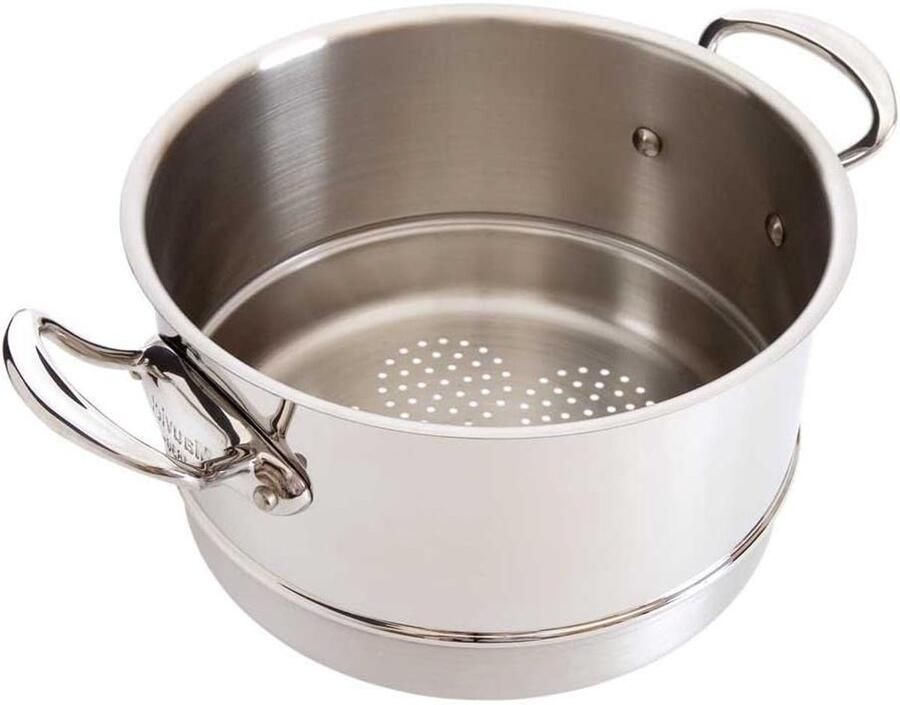 Stoominzet RVS Stoompan Inzet Gezond Koken Meerlaags Materiaal 24 cm Gepolijst