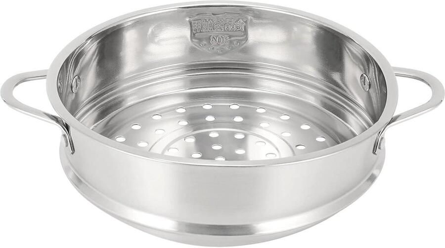 Stoominzet Stoommand Gezond Koken Voedselveilig Roestvrij Staal 18 cm Zilver