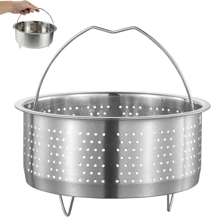Stoominzet Stoommand RVS Gezond Koken Inschuifbaar Handvat 16 cm Diameter Zilver