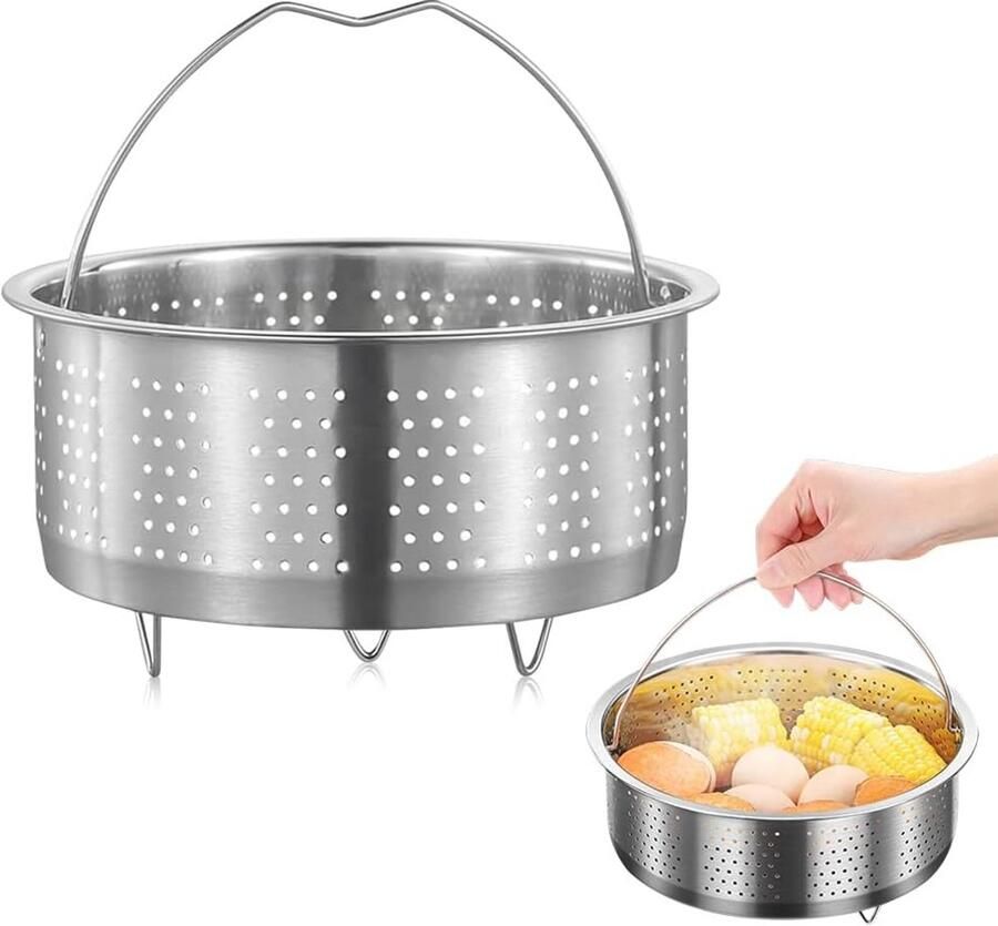Stoominzet voor Pan 20 cm Roestvrij Staal Zeef voor Groenten en Eieren