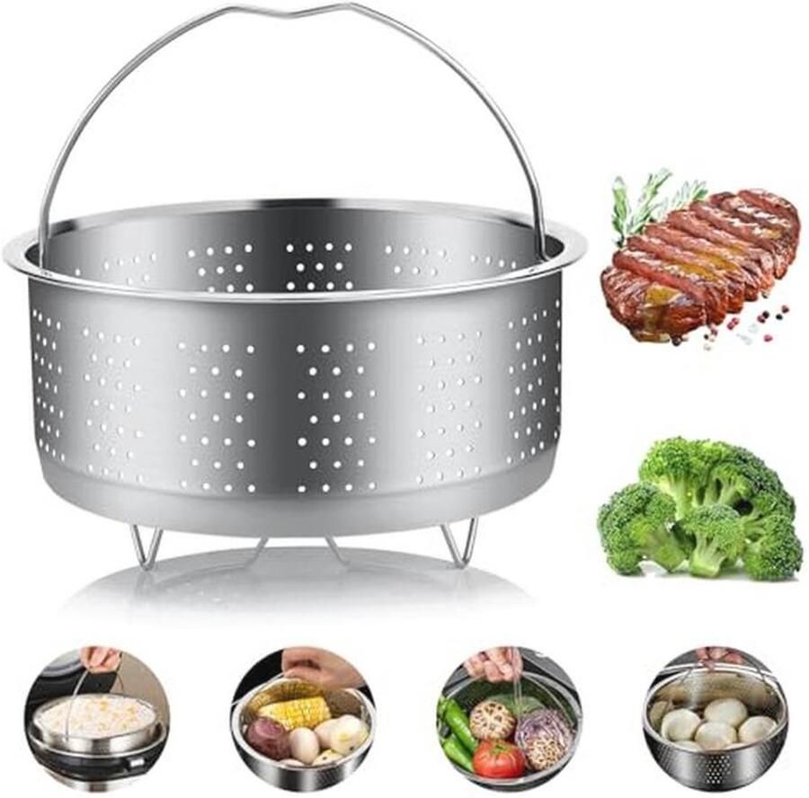 Stoominzetstuk roestvrij staal voor pannen ideaal voor groenten fruit en eieren