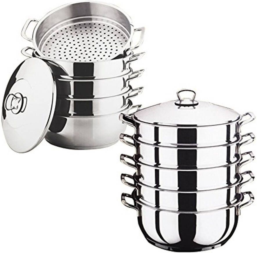 Stoomkoker Gaarstoomkookpannenset Roestvrij Staal Optie 24 26 28 30 cm