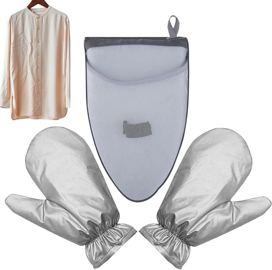 Stoomkoker Handschoen Stoomaccessoire Kleding Stomen Hittebestendig Materiaal 26 x 16 x 3 cm Grijs