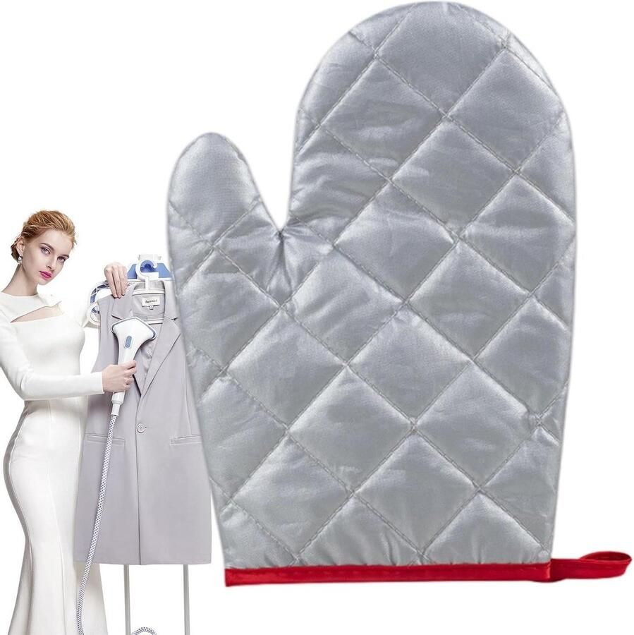 Stoomkoker handschoenen Hittebestendige handschoen Kleding stomen Drielaagse isolatie 23 cm lengte Zilvercoating
