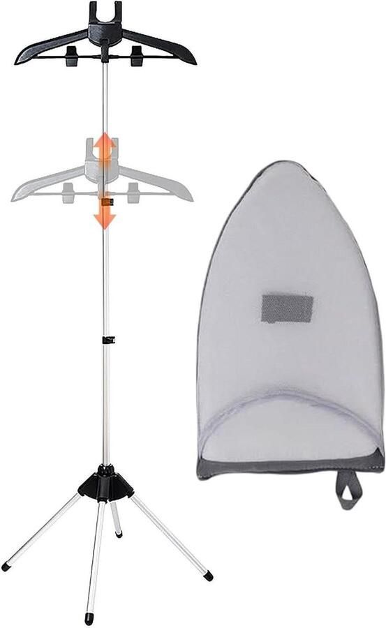 Stoomkoker Kleding Handstomer Stoffen Strijken Draaibare Houder 160 cm Max Zwart