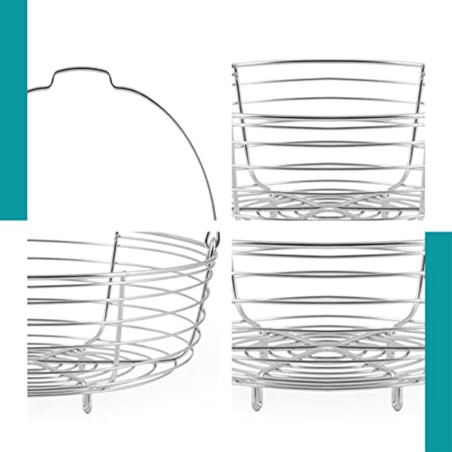 Stoomkoker met Roestvrij Stalen Inoxmand Ø 19 cm Duurzame Kookaccessoires voor Gezonde Gerechten