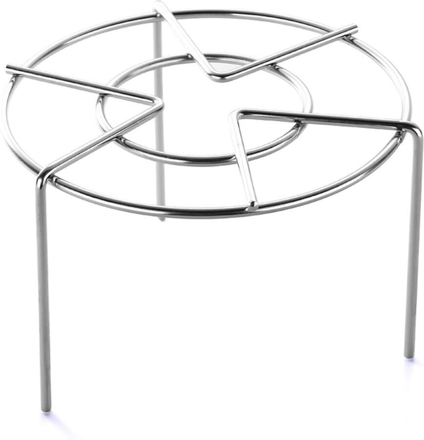 Stoomkoker Roestvrij Staal Keukengrill Ronde Pan Gezond Koken Efficiënte Stoomverdeling Diameter 16 cm Zilverkleurig