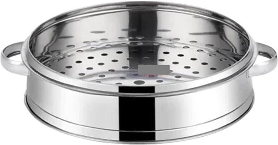 Stoomkoker Roestvrij Staal Stoommand Inzetstuk Gezond Koken Meerlaags Ontwerp 16.5 cm Zilver