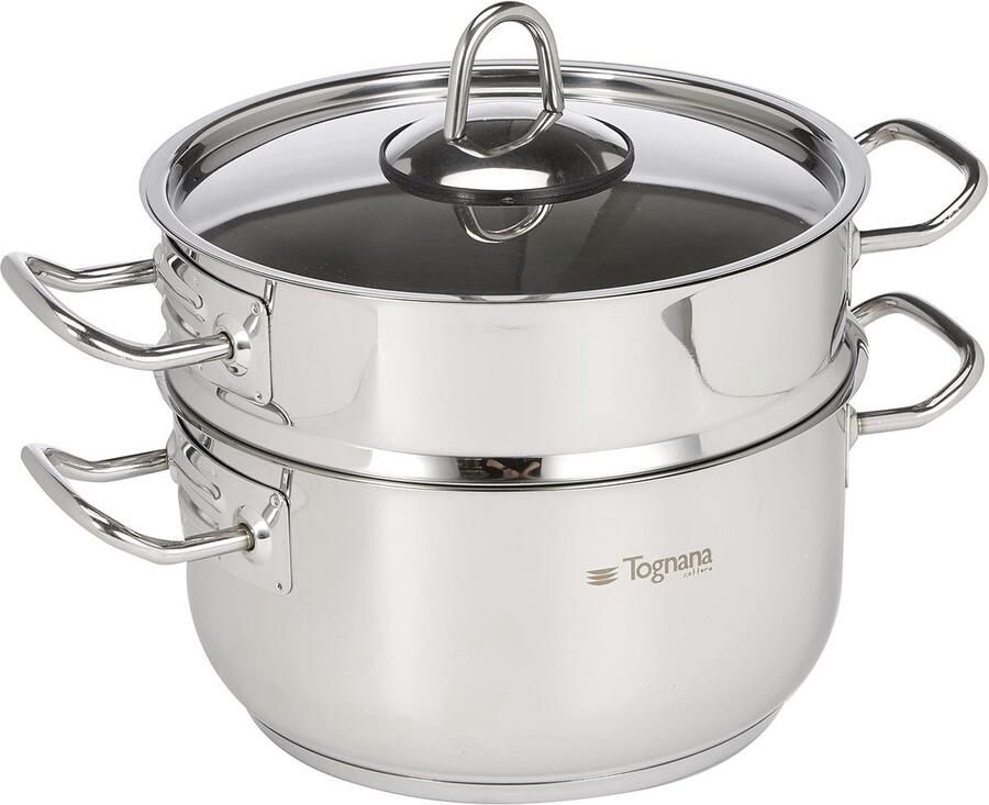 Stoomkoker Set 3-delig met Deksel 4 Liter Rvs