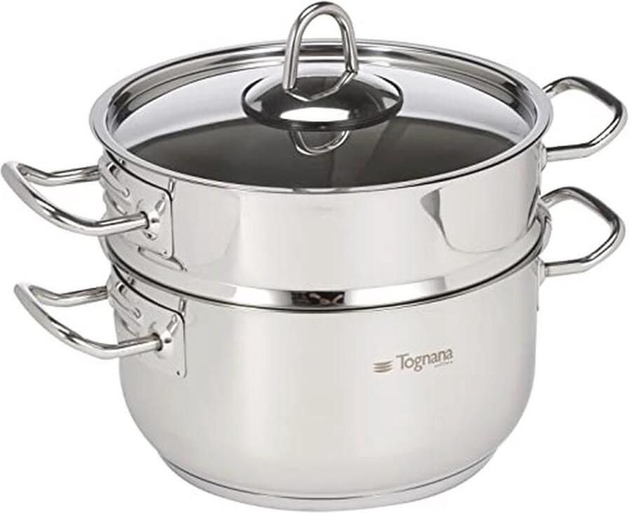 Stoomkoker Set 3-delig met Deksel 4 Liter Rvs