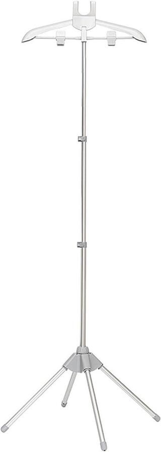 Stoomkoker Standaard Wasrek Inklapbaar Kleding Stomen Telescopische Lengte 160 cm Grijs