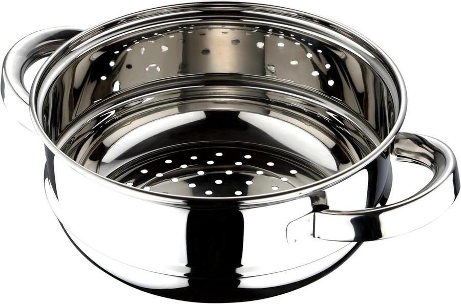 Stoomkoker Stoompan Gezond Koken Roestvrij Staal 24 cm Zilver