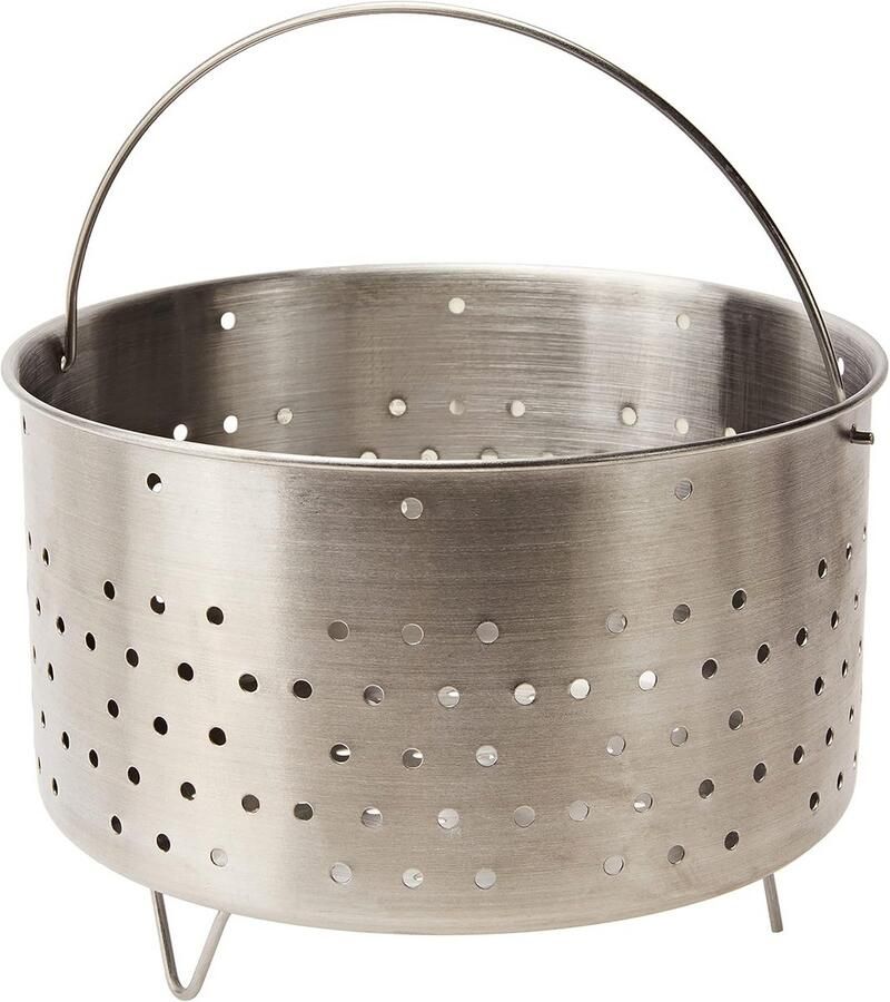 Stoommand Accessoire Pan Gezond Koken Roestvrij Staal 21 cm Zilverkleurig