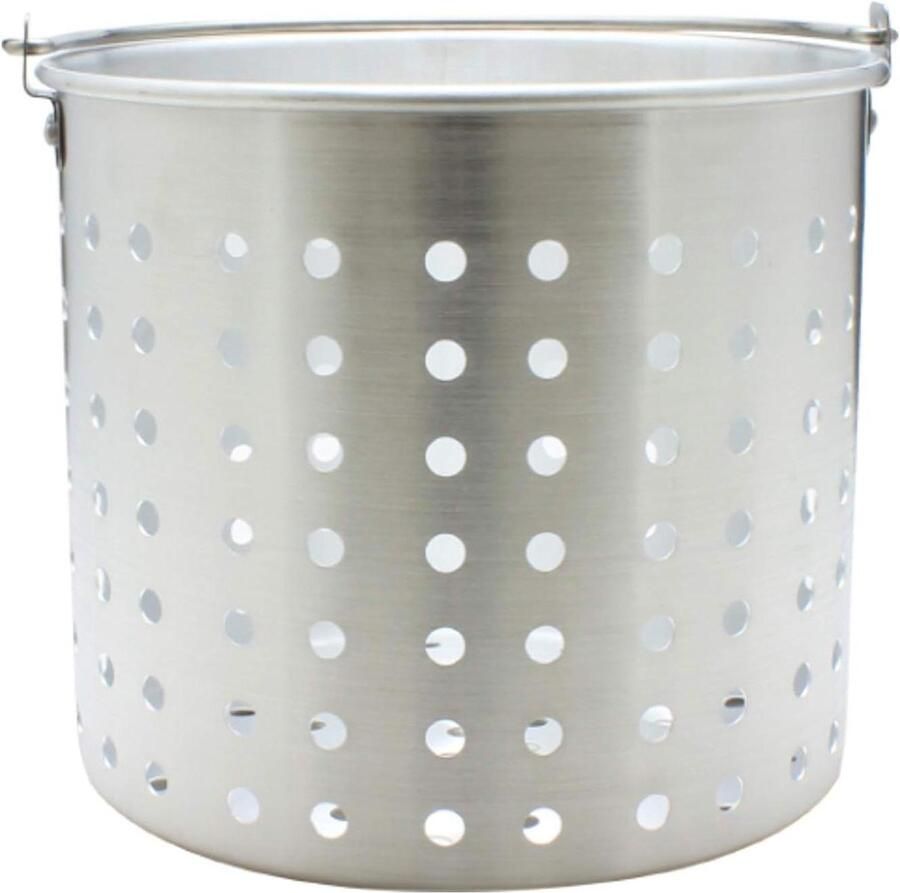 Stoommand Aluminium Stoompan Inzet Gezond Koken Geperforeerde Gaten 24 Quart Zilver