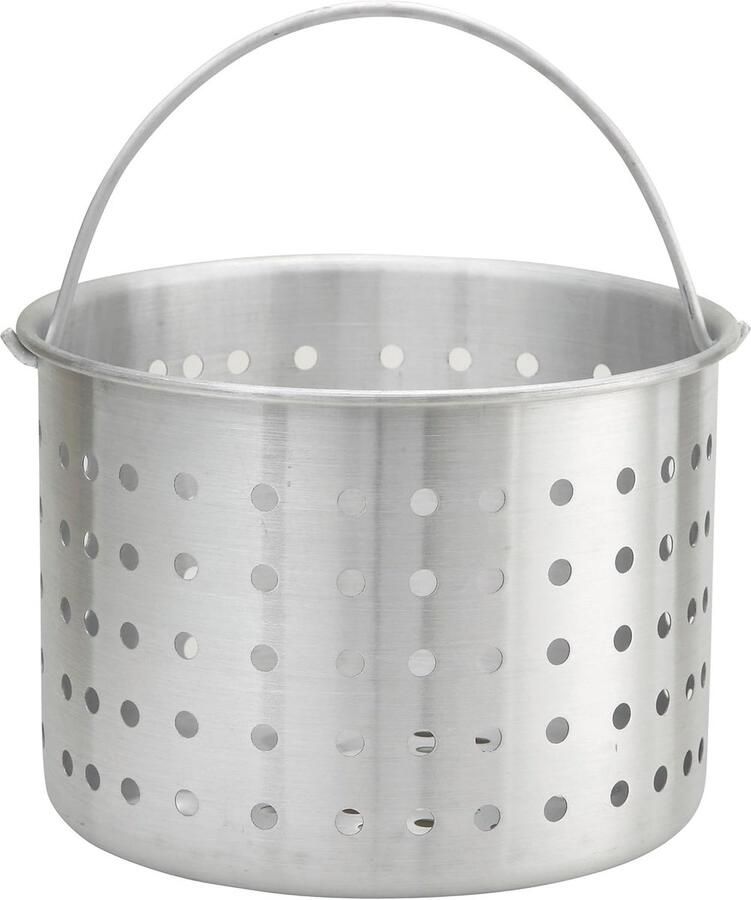 Stoommand Aluminium Kookmand Groenten Stomen Commerciële Kwaliteit 30 Liter Zilver