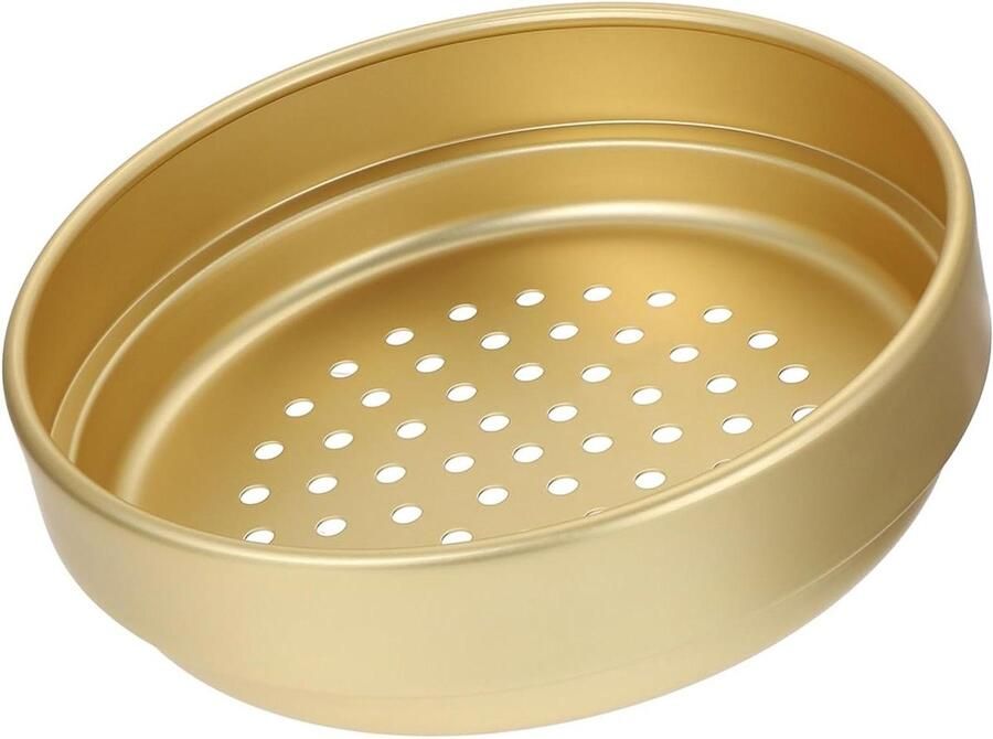 Stoommand Aluminiumlegering Voedsel Stomer Gezond Koken Hittebestendig Ontwerp 18.8 x 18.8 x 5 cm Goud