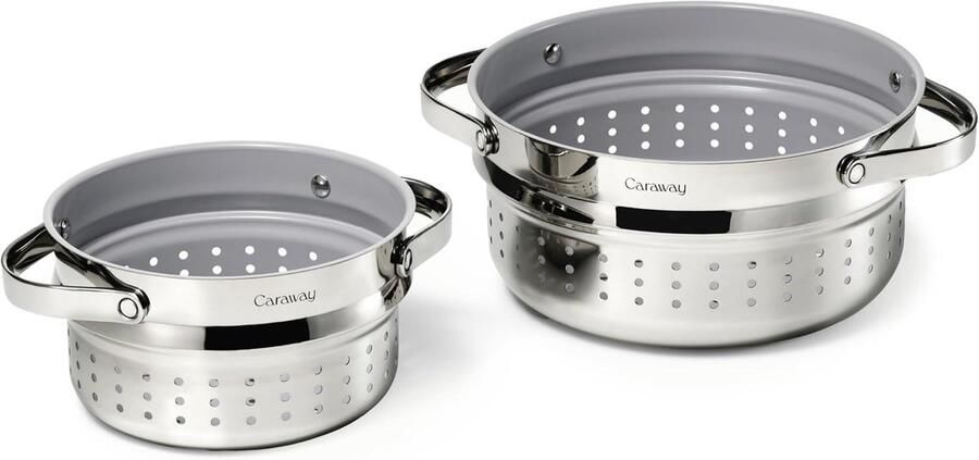 Stoommand Duo Stoominzet Gezond Koken Niet-giftige Coating Past in Pan Roestvrijstaal