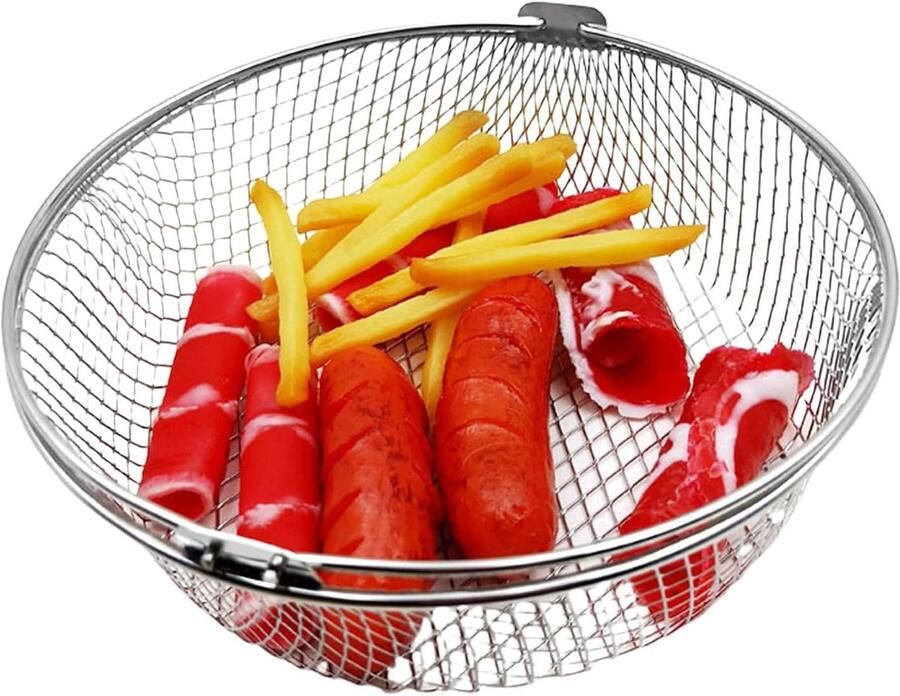 Stoommand Groenten Pan Inzetstuk Gelijkmatig Koken Roestvrij Staal 21 cm Diameter Zilver