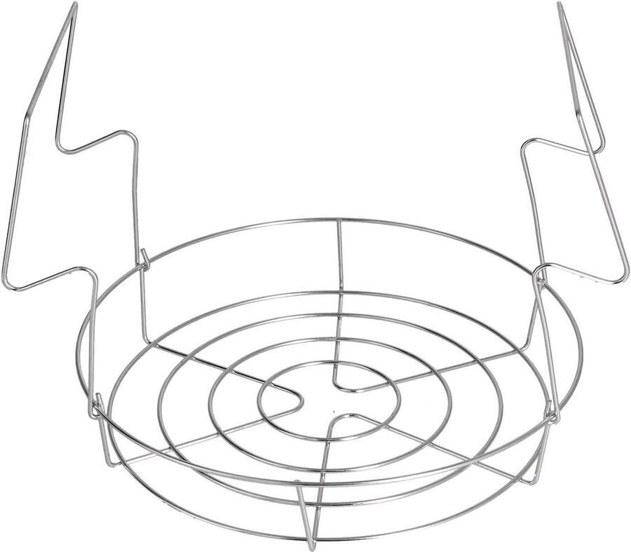 Stoommand Inmaakrek Kookrek Batch Koken Opvouwbaar Handvat 30 cm Zilver