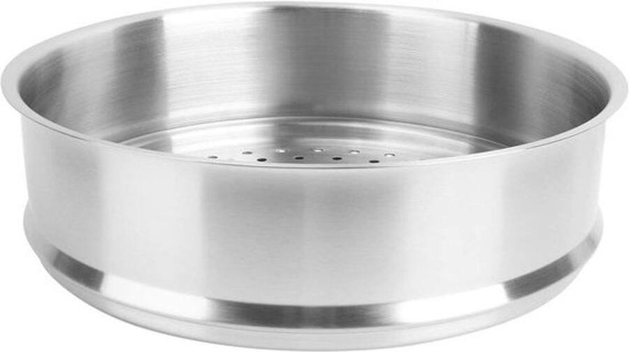 Stoommand Inzetstuk Kookgerei Stomer Gezond Koken Roestvrij Staal 28x28x6 Cm Zilver