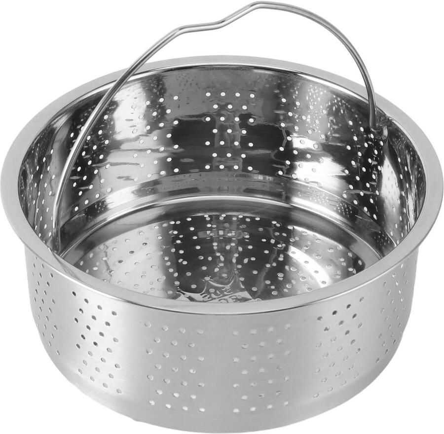 Stoommand Keuken Groente Stomer Gezond Koken Met Handvat 20 cm Doorsnede Zilverkleurig