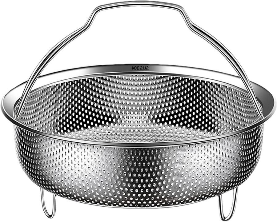 Stoommand Keuken Stoominzet Pot Gezond Koken Roestvrij Staal 22 cm Zilver