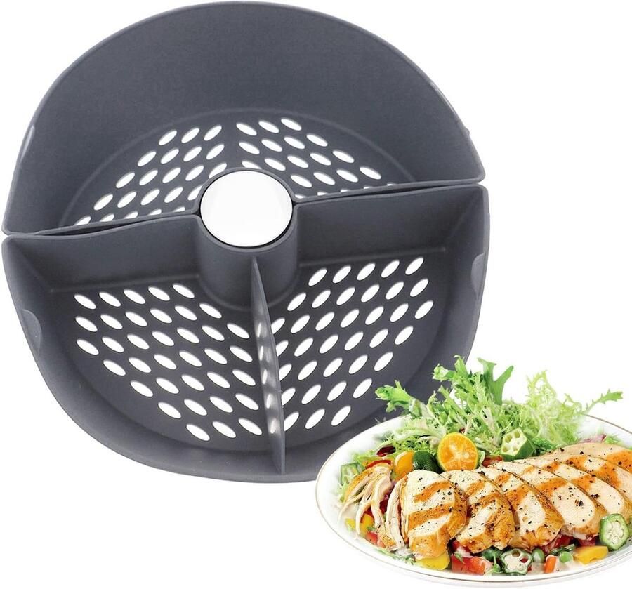 Stoommand Keukenmand Gezond Koken Gelijkmatige Stoomcirculatie 20 cm Donker Groen