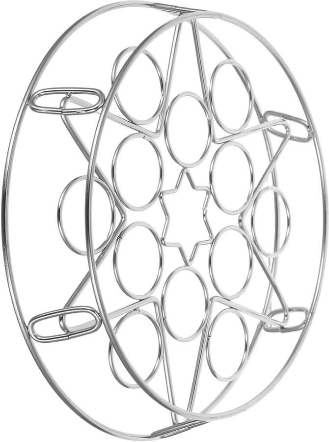 Stoommand Keukenrek Stoominzet Voedsel Gezond Koken Verhoogd Voetontwerp 25.5 cm Zilver