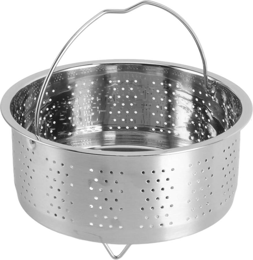 Stoommand Koken Stoominzetstuk Kookpan Gezond Koken Met Handvat 18cm Diameter Zilverkleurig