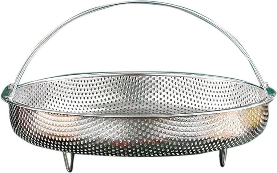 Stoommand met handvat Stoomnet Gezond Koken Voedselveilig Roestvrij Staal 20 cm Zilver