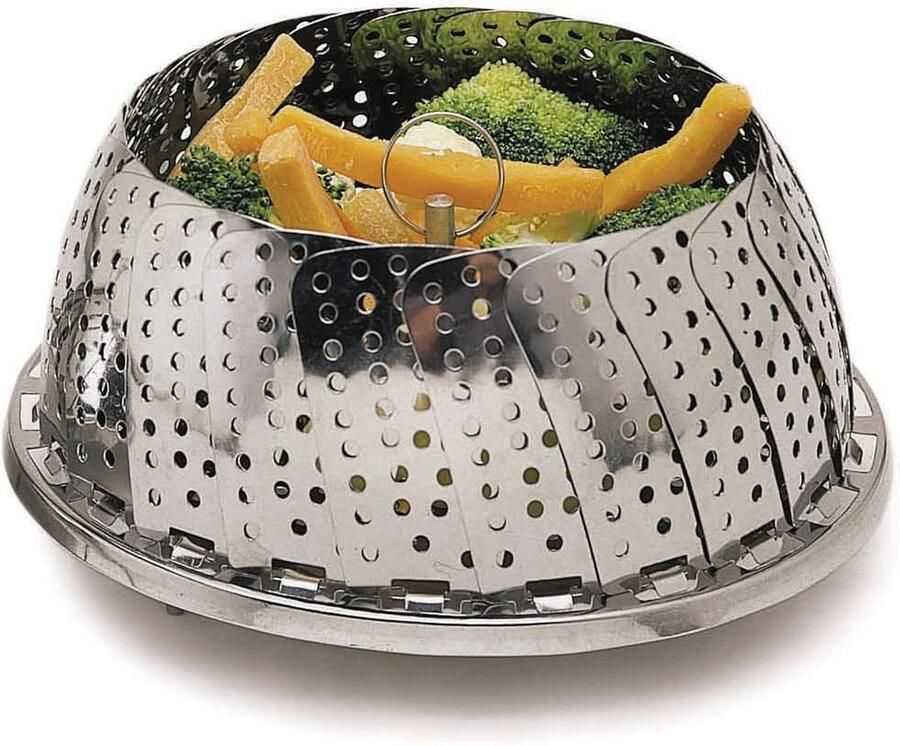 Stoommand Opvouwbare stomer Gezond koken Past in elke pan Tot 28 cm Zilverkleurig
