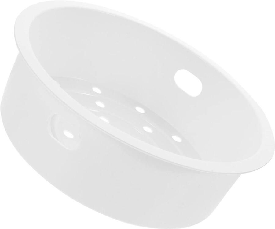 Stoommand Rijstkoker inzetstuk Gezond koken Hittebestendig materiaal 18.8 cm Wit